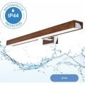 Brilagi - LED Лампа за огледало в баня WOODY MIRROR LED/12W/230V 60 см IP44 дъб череша/лъскав хром
