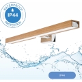 Brilagi - LED Лампа за огледало в баня WOODY MIRROR LED/12W/230V 60 см IP44 дъб/лъскав хром