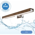 Brilagi - LED Лампа за огледало в баня WOODY MIRROR LED/12W/230V 60 см IP44 дъб орех/лъскав хром