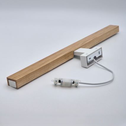 Brilagi - LED Лампа за огледало в баня WOODY MIRROR LED/12W/230V 60 см IP44 дъб/бял