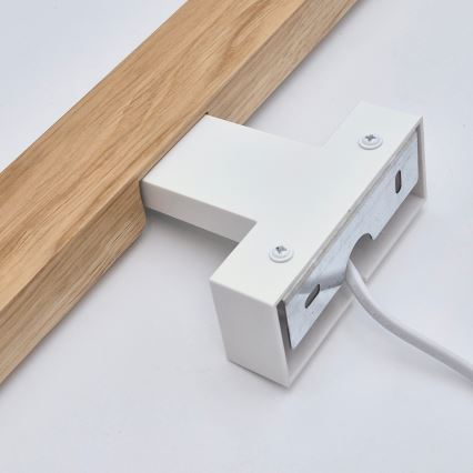 Brilagi - LED Лампа за огледало в баня WOODY MIRROR LED/12W/230V 60 см IP44 дъб/бял