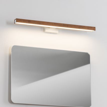 Brilagi - LED Лампа за огледало в баня WOODY MIRROR LED/12W/230V 60 см IP44 дъб череша/бял