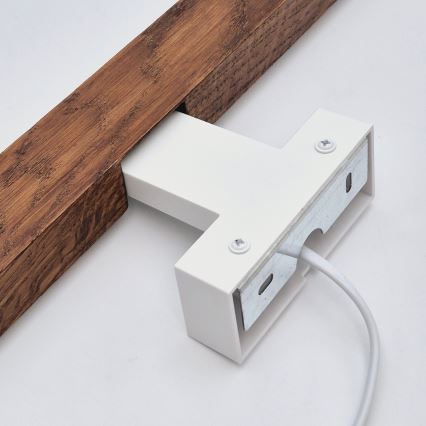 Brilagi - LED Лампа за огледало в баня WOODY MIRROR LED/12W/230V 60 см IP44 дъб череша/бял