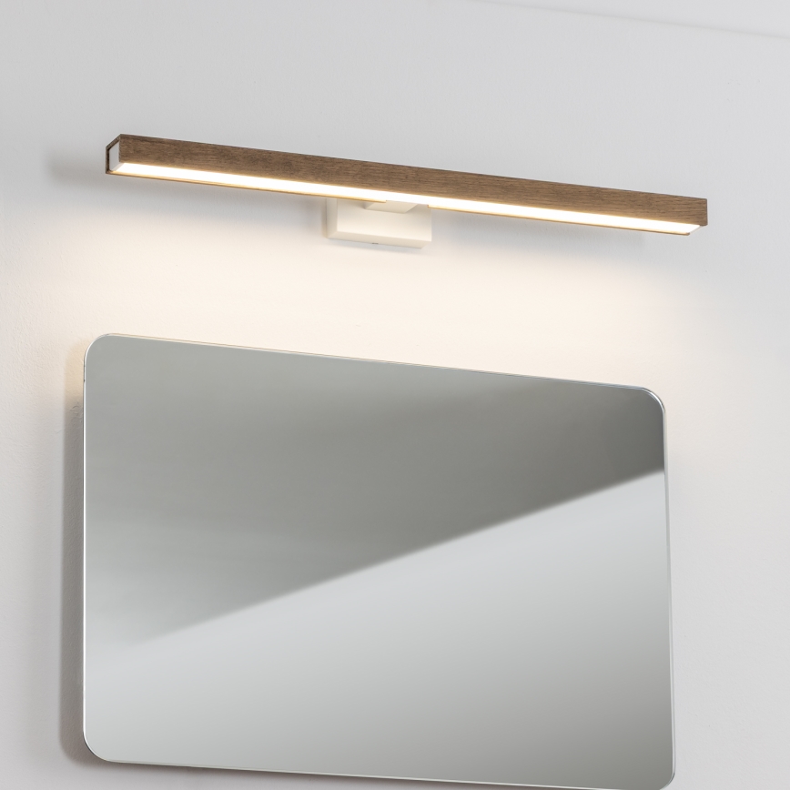 Brilagi - LED Лампа за огледало в баня WOODY MIRROR LED/12W/230V 60 см IP44 дъб орех/бял