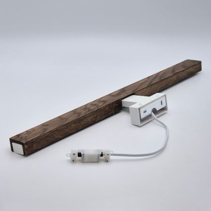 Brilagi - LED Лампа за огледало в баня WOODY MIRROR LED/12W/230V 60 см IP44 дъб орех/бял