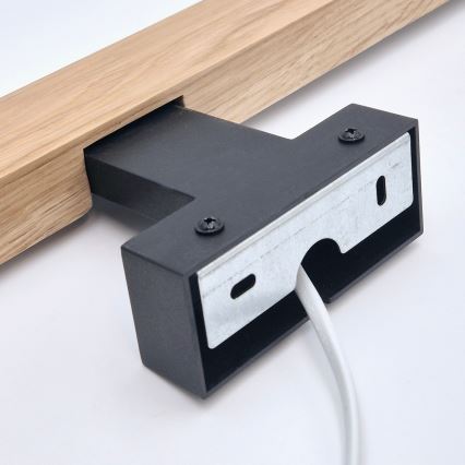 Brilagi - LED Лампа за огледало в баня WOODY MIRROR LED/12W/230V 60 см IP44 дъб/черен