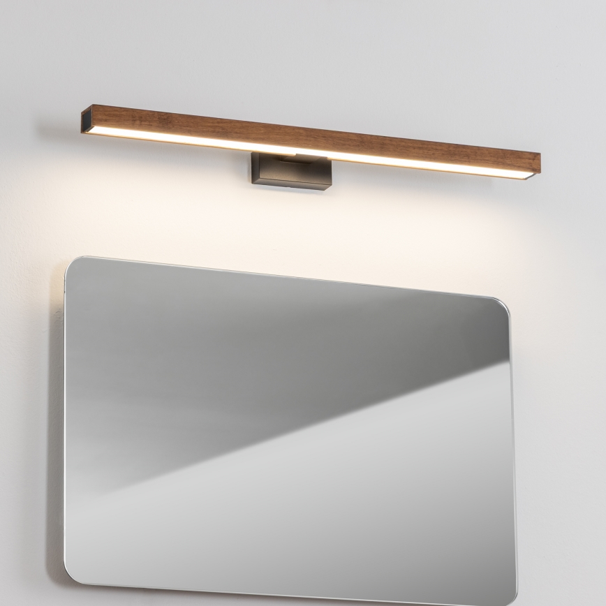 Brilagi - LED Лампа за огледало в баня WOODY MIRROR LED/12W/230V 60 см IP44 дъб череша/черен