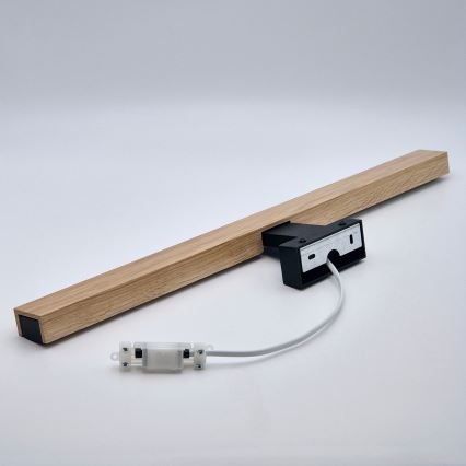 Brilagi - LED Лампа за огледало в баня WOODY MIRROR LED/12W/230V 60 см IP44 дъб/черен