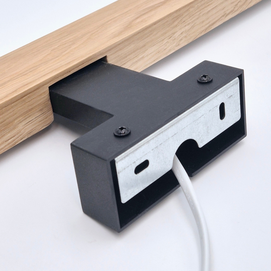 Brilagi - LED Лампа за огледало в баня WOODY MIRROR LED/12W/230V 60 см IP44 дъб/черен