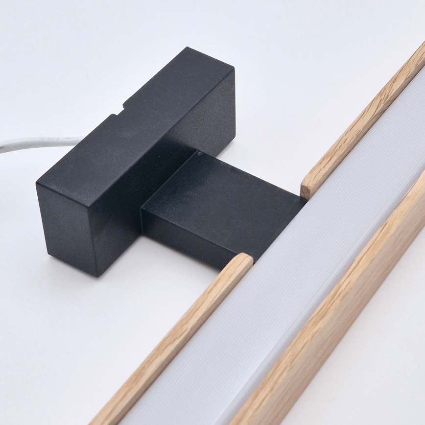 Brilagi - LED Лампа за огледало в баня WOODY MIRROR LED/12W/230V 60 см IP44 дъб/черен