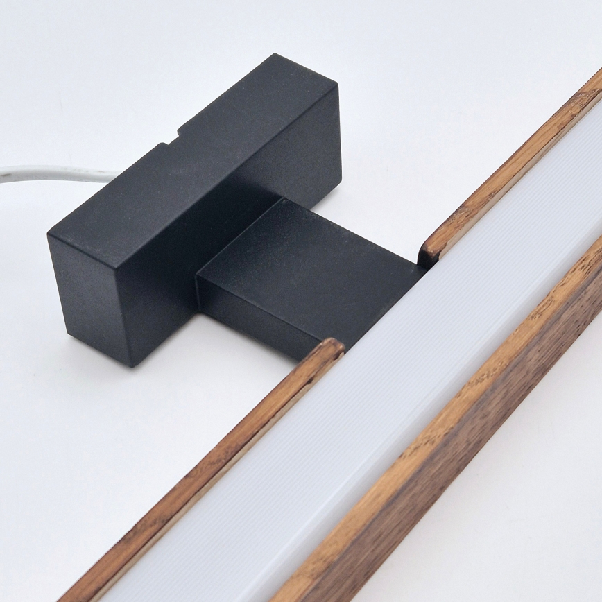 Brilagi - LED Лампа за огледало в баня WOODY MIRROR LED/12W/230V 60 см IP44 дъб череша/черен