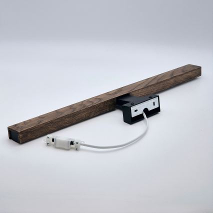 Brilagi - LED Лампа за огледало в баня WOODY MIRROR LED/12W/230V 60 см IP44 дъб орех/черен