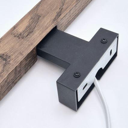 Brilagi - LED Лампа за огледало в баня WOODY MIRROR LED/12W/230V 60 см IP44 дъб орех/черен