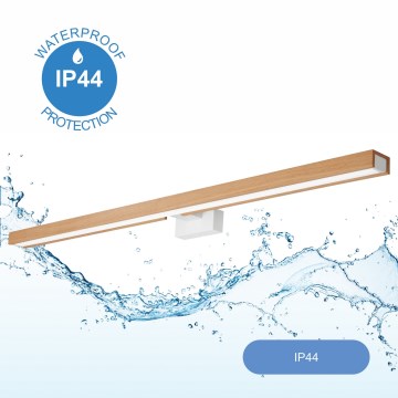 Brilagi - LED Лампа за огледало в баня WOODY MIRROR LED/15W/230V 90 см IP44 дъб/бял