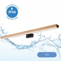 Brilagi - LED Лампа за огледало в баня WOODY MIRROR LED/15W/230V 90 см IP44 дъб/черен