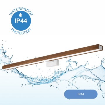 Brilagi - LED Лампа за огледало в баня WOODY MIRROR LED/15W/230V 90 см IP44 дъб череша/бял