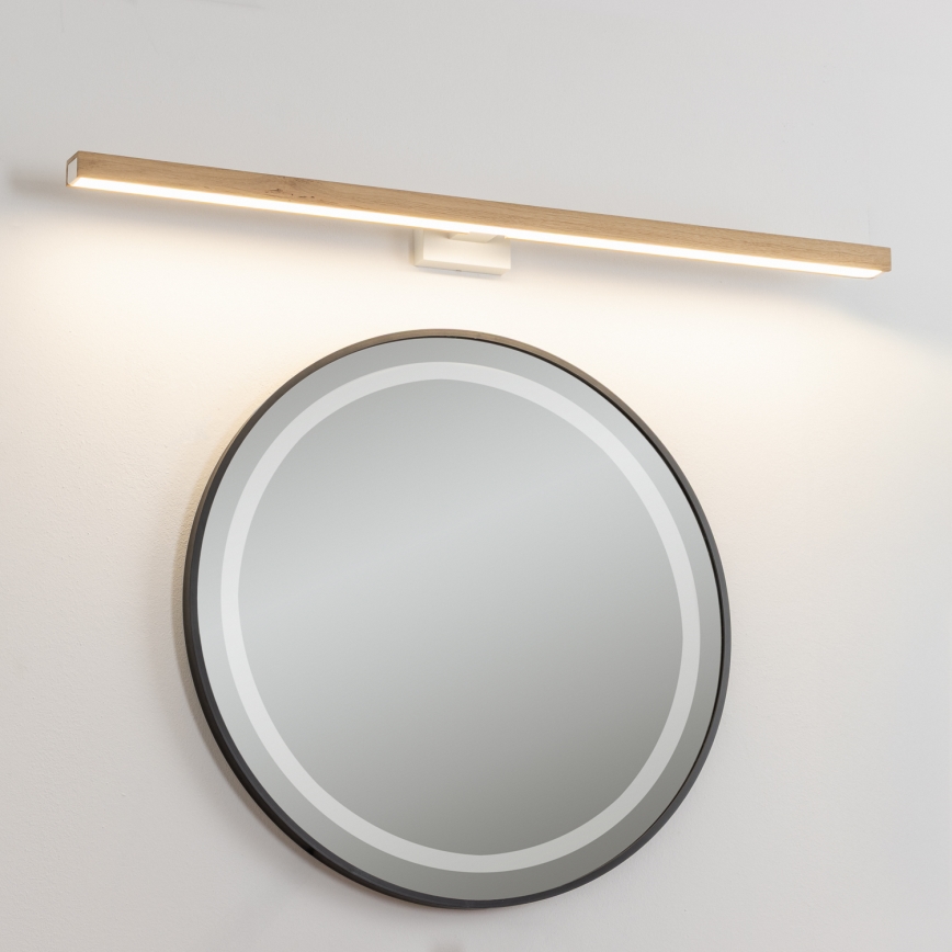 Brilagi - LED Лампа за огледало в баня WOODY MIRROR LED/15W/230V 90 см IP44 дъб/бял