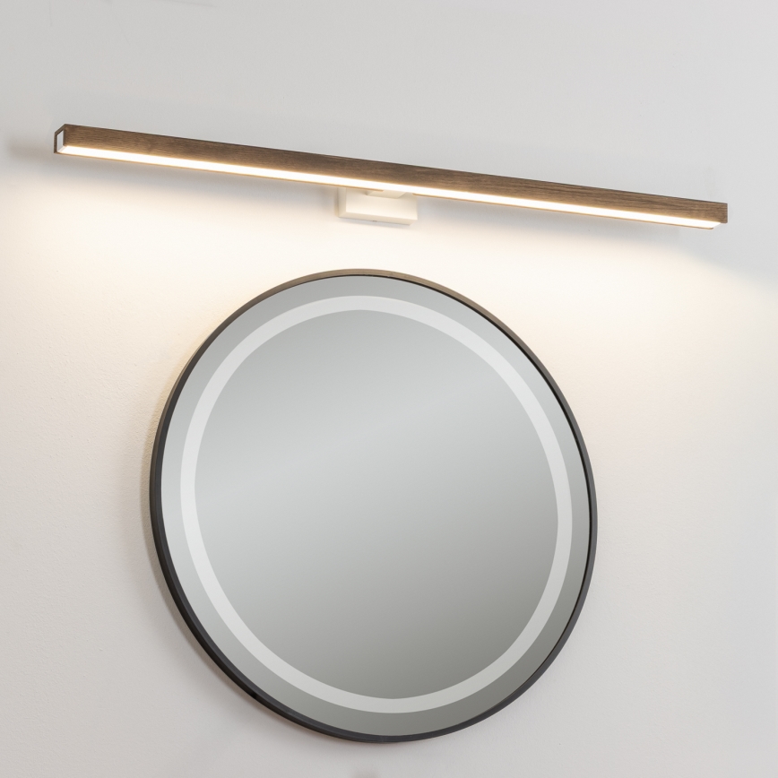 Brilagi - LED Лампа за огледало в баня WOODY MIRROR LED/15W/230V 90 см IP44 дъб орех/бял