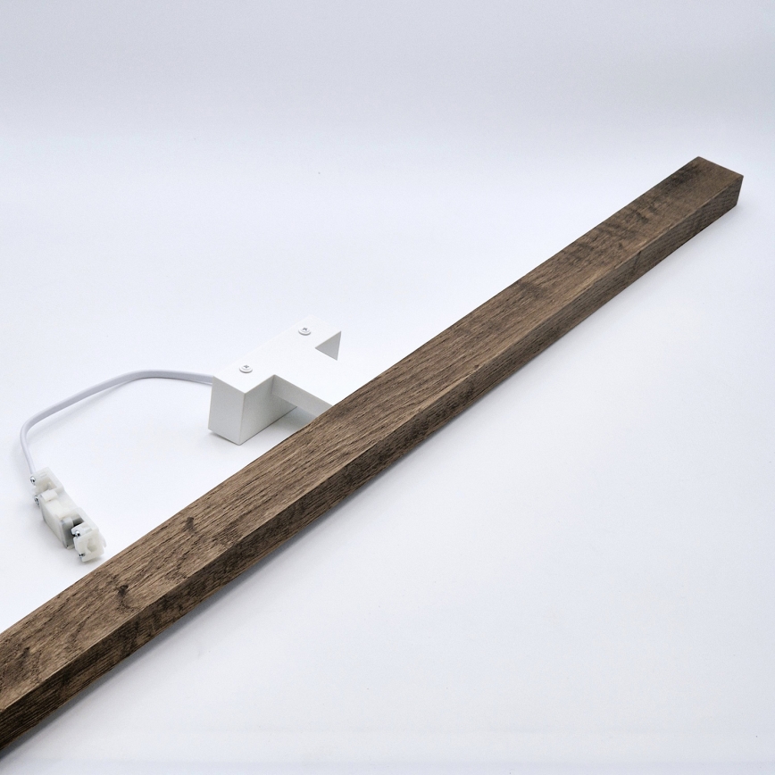 Brilagi - LED Лампа за огледало в баня WOODY MIRROR LED/15W/230V 90 см IP44 дъб орех/бял