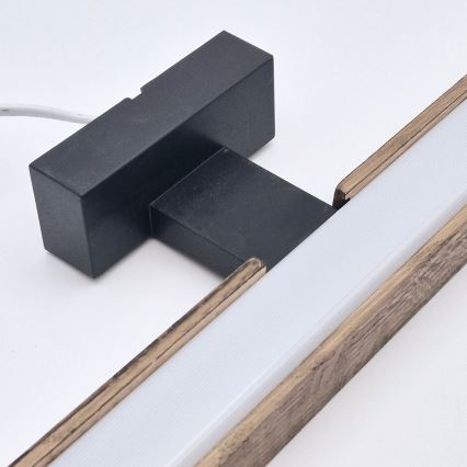 Brilagi - LED Лампа за огледало в баня WOODY MIRROR LED/15W/230V 90 см IP44 дъб орех/черен
