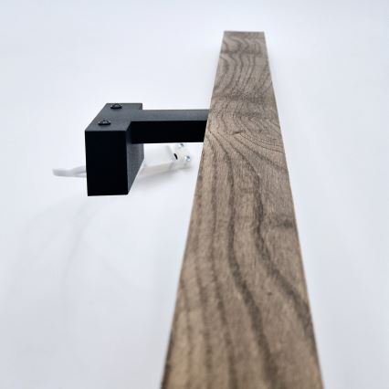 Brilagi - LED Лампа за огледало в баня WOODY MIRROR LED/15W/230V 90 см IP44 дъб орех/черен