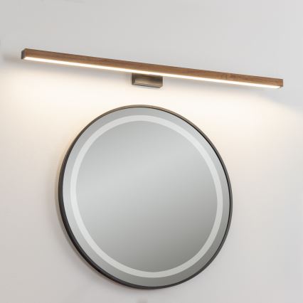 Brilagi - LED Лампа за огледало в баня WOODY MIRROR LED/15W/230V 90 см IP44 дъб череша/черен