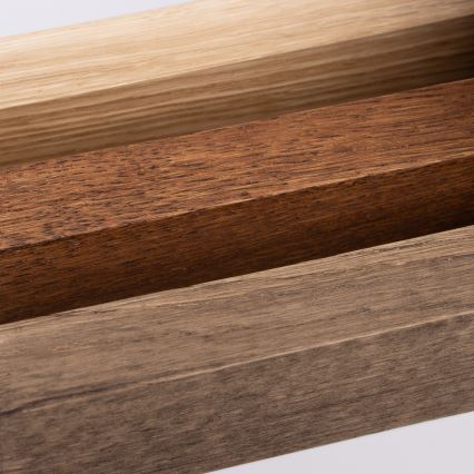 Brilagi - LED Лампа за огледало в баня WOODY MIRROR LED/15W/230V 90 см IP44 дъб череша/черен