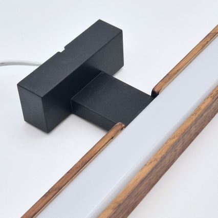 Brilagi - LED Лампа за огледало в баня WOODY MIRROR LED/15W/230V 90 см IP44 дъб череша/черен