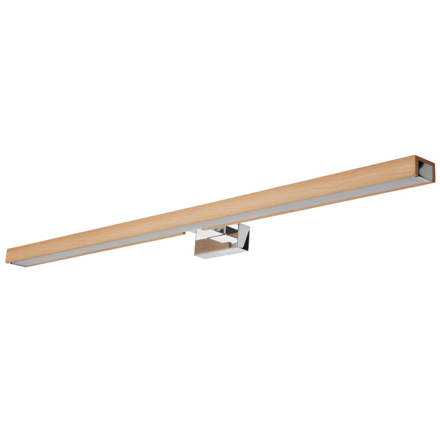 Brilagi - LED Лампа за огледало в баня WOODY MIRROR LED/15W/230V 90 см IP44 дъб/лъскав хром