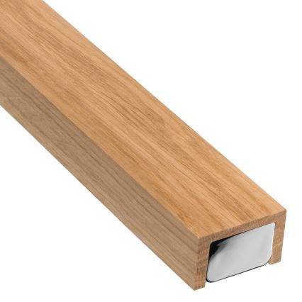Brilagi - LED Лампа за огледало в баня WOODY MIRROR LED/15W/230V 90 см IP44 дъб/лъскав хром