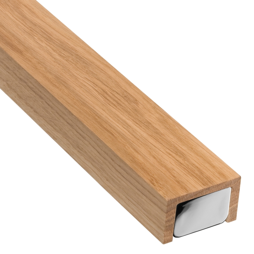 Brilagi - LED Лампа за огледало в баня WOODY MIRROR LED/15W/230V 90 см IP44 дъб/лъскав хром
