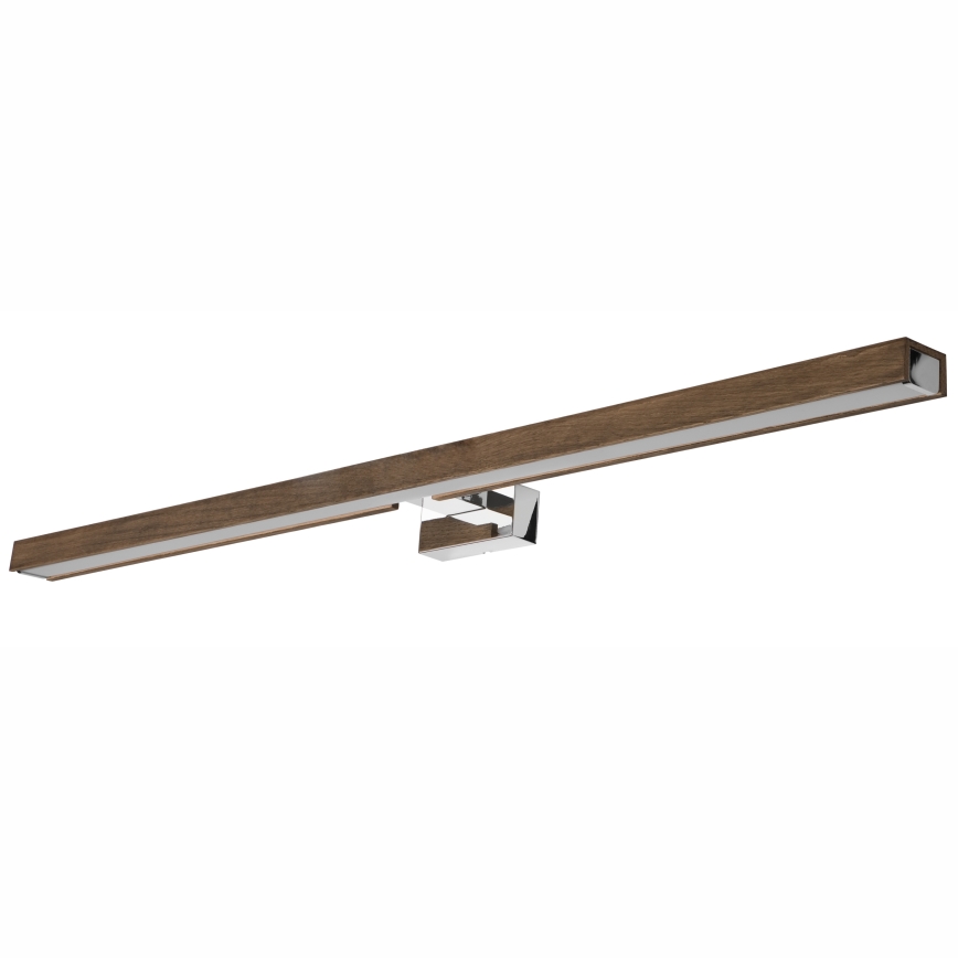 Brilagi - LED Лампа за огледало в баня WOODY MIRROR LED/15W/230V 90 см IP44 дъб орех/лъскав хром