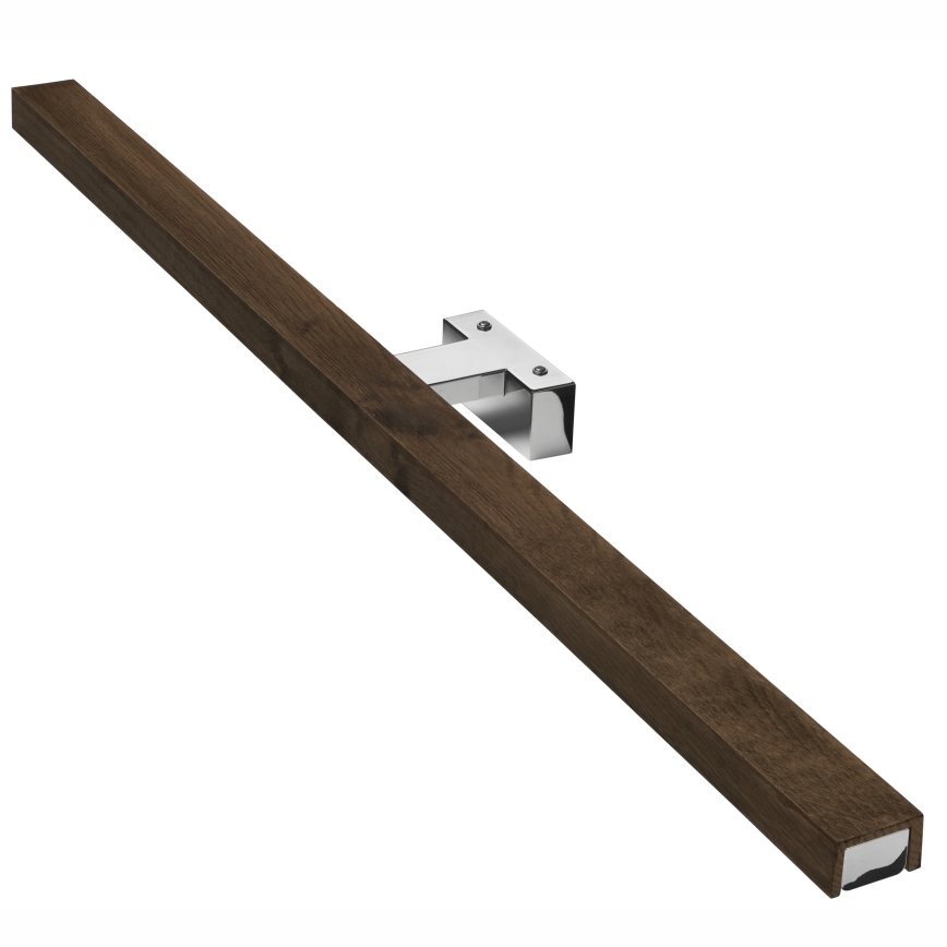 Brilagi - LED Лампа за огледало в баня WOODY MIRROR LED/15W/230V 90 см IP44 дъб орех/лъскав хром