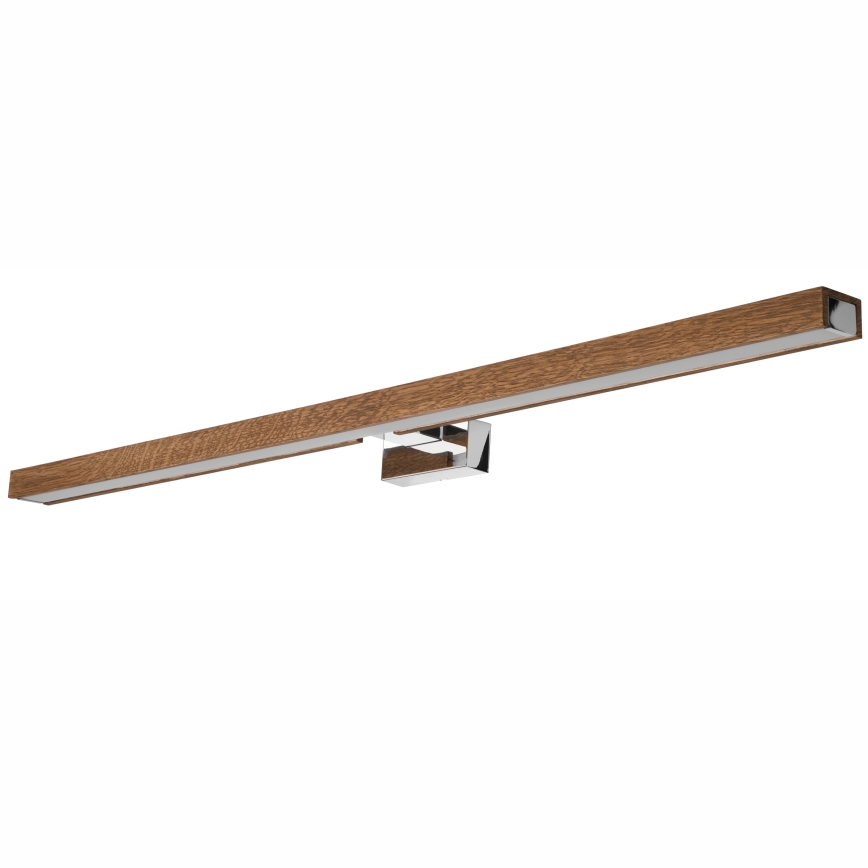 Brilagi - LED Лампа за огледало в баня WOODY MIRROR LED/15W/230V 90 см IP44 дъб череша/лъскав хром