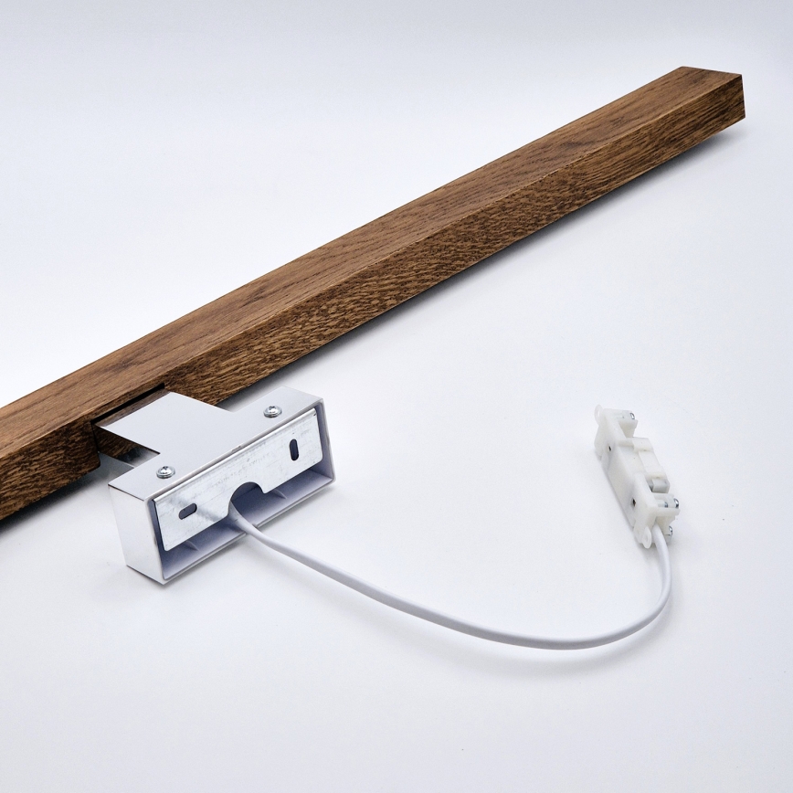 Brilagi - LED Лампа за огледало в баня WOODY MIRROR LED/15W/230V 90 см IP44 дъб череша/лъскав хром