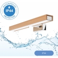 Brilagi - LED Лампа за огледало в баня WOODY MIRROR LED/8W/230V 40 см IP44 дъб/лъскав хром