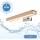 Brilagi - LED Лампа за огледало в баня WOODY MIRROR LED/8W/230V 40 см IP44 дъб/лъскав хром