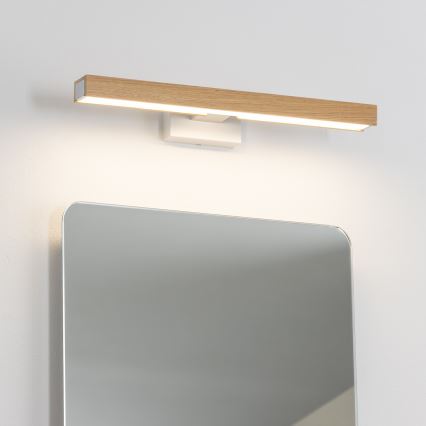 Brilagi - LED Лампа за огледало в баня WOODY MIRROR LED/8W/230V 40 см IP44 дъб/бял