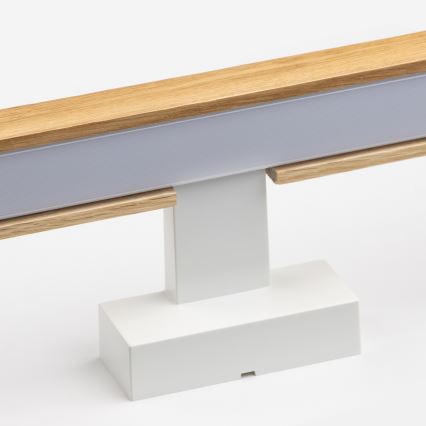 Brilagi - LED Лампа за огледало в баня WOODY MIRROR LED/8W/230V 40 см IP44 дъб/бял