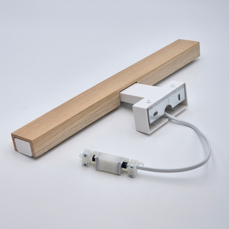Brilagi - LED Лампа за огледало в баня WOODY MIRROR LED/8W/230V 40 см IP44 дъб/бял