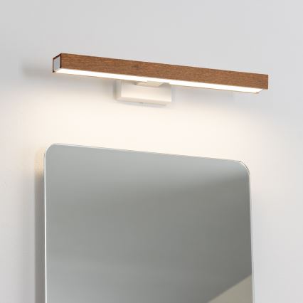 Brilagi - LED Лампа за огледало в баня WOODY MIRROR LED/8W/230V 40 см IP44 дъб череша/бял