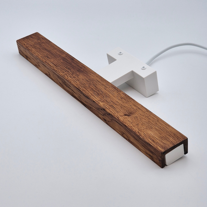 Brilagi - LED Лампа за огледало в баня WOODY MIRROR LED/8W/230V 40 см IP44 дъб череша/бял