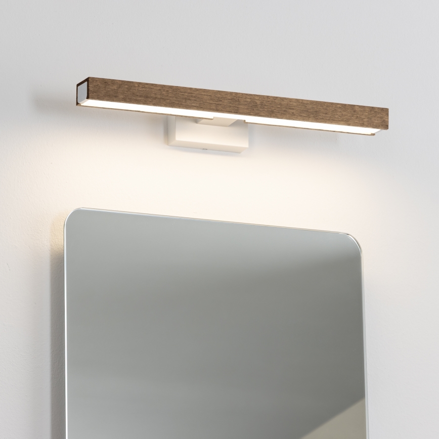 Brilagi - LED Лампа за огледало в баня WOODY MIRROR LED/8W/230V 40 см IP44 дъб орех/бял