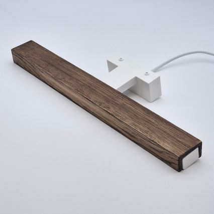 Brilagi - LED Лампа за огледало в баня WOODY MIRROR LED/8W/230V 40 см IP44 дъб орех/бял