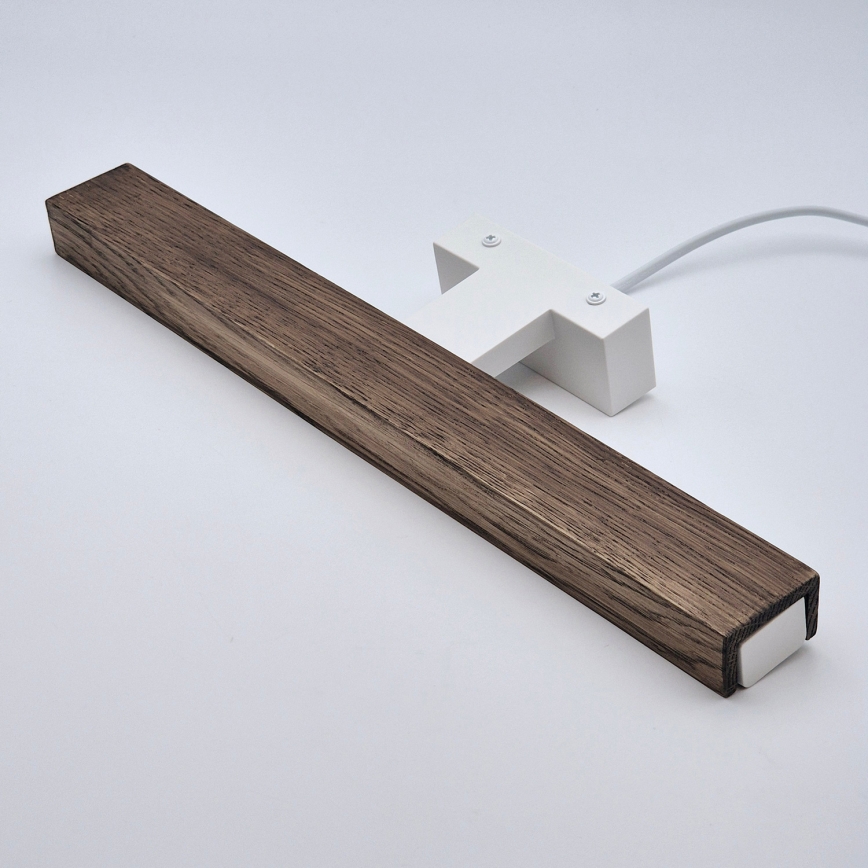 Brilagi - LED Лампа за огледало в баня WOODY MIRROR LED/8W/230V 40 см IP44 дъб орех/бял