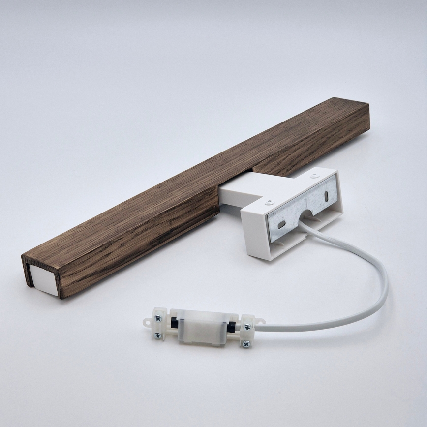 Brilagi - LED Лампа за огледало в баня WOODY MIRROR LED/8W/230V 40 см IP44 дъб орех/бял
