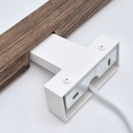 Brilagi - LED Лампа за огледало в баня WOODY MIRROR LED/8W/230V 40 см IP44 дъб орех/бял