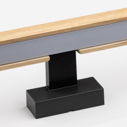 Brilagi - LED Лампа за огледало в баня WOODY MIRROR LED/8W/230V 40 см IP44 дъб/черен