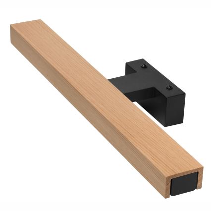 Brilagi - LED Лампа за огледало в баня WOODY MIRROR LED/8W/230V 40 см IP44 дъб/черен