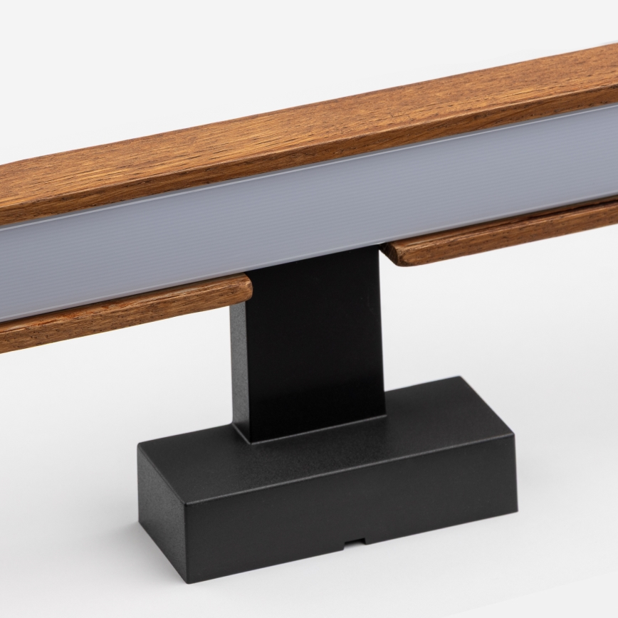 Brilagi - LED Лампа за огледало в баня WOODY MIRROR LED/8W/230V 40 см IP44 дъб череша/черен